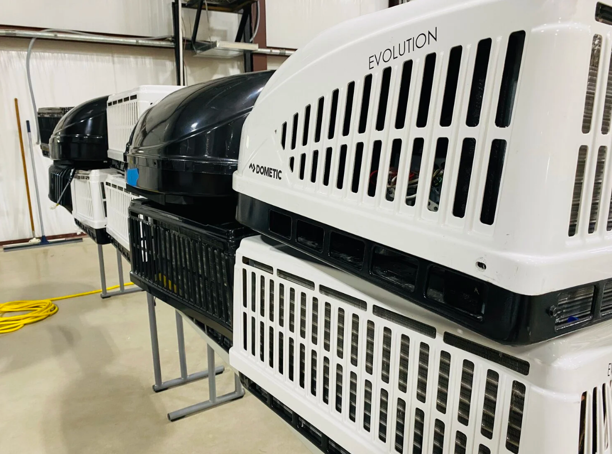 Mobile RV furnace repair technician at work in Stuart FL